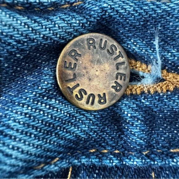 Rustler by Wrangler Carpenter Jeans 44x32 Dark Wash NWT - Picture 5 of 8